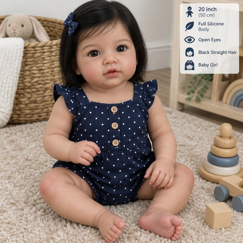 Maddie 20-Inch Full Silicone Vinyl Doll Girl — main product image