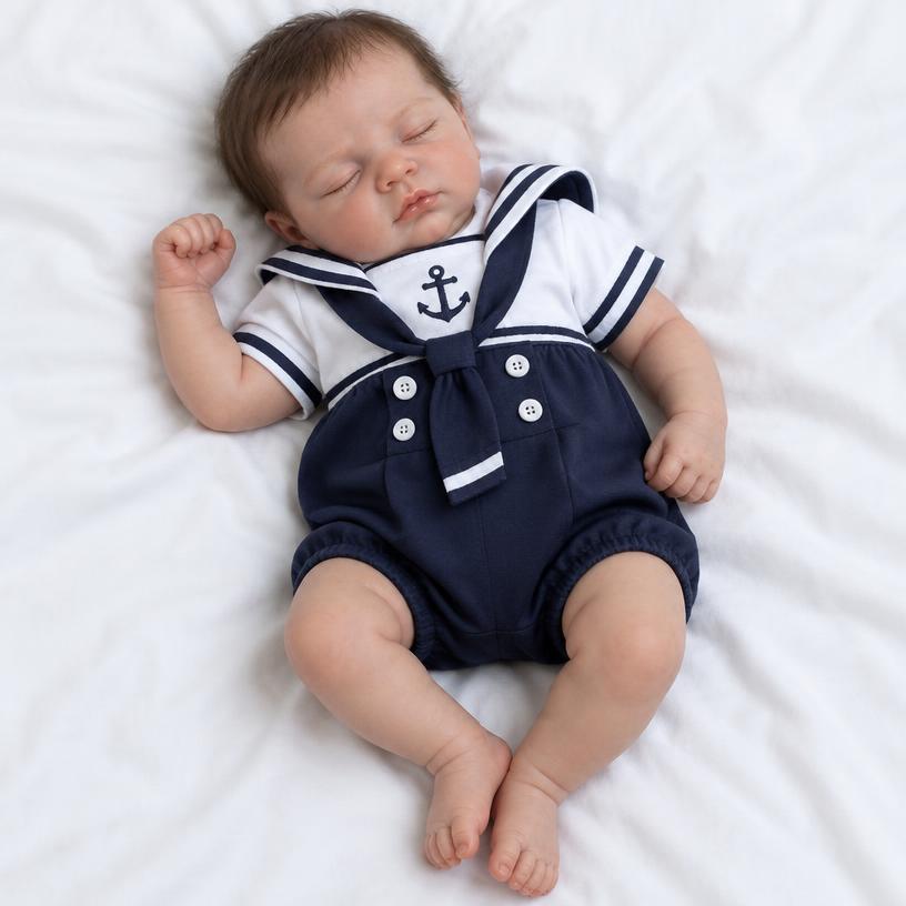 Pascale 18-Inch Sleeping Silicone Vinyl Doll Boy — main product image